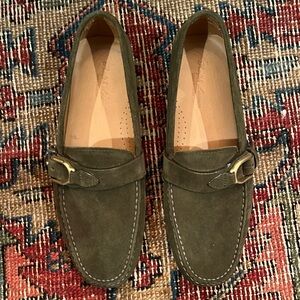 Ralph Lauren Green Suede Loafers NIB